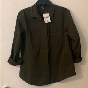 Dark Olive Button-up